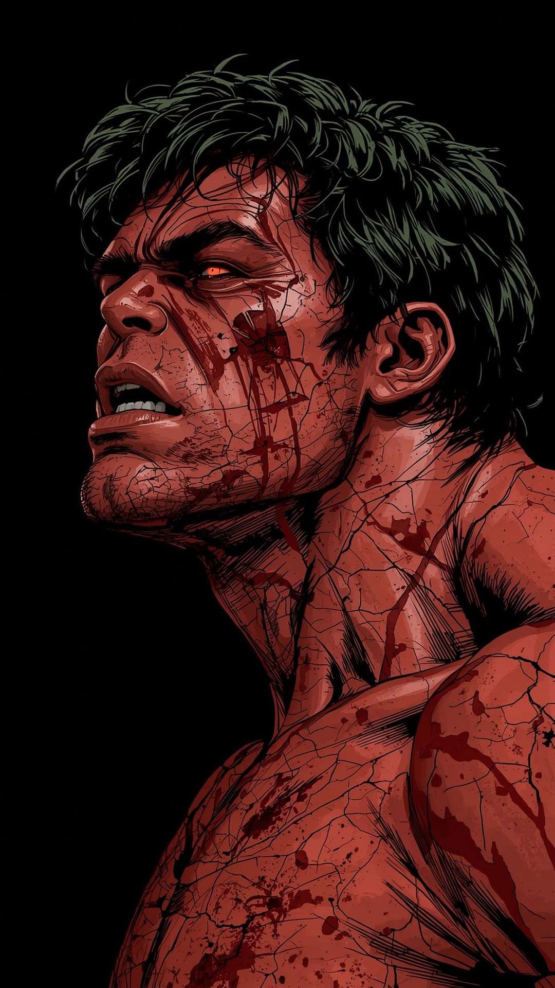 Red Hulk Intense Portrait - hulk wallpaper for OpersCraft