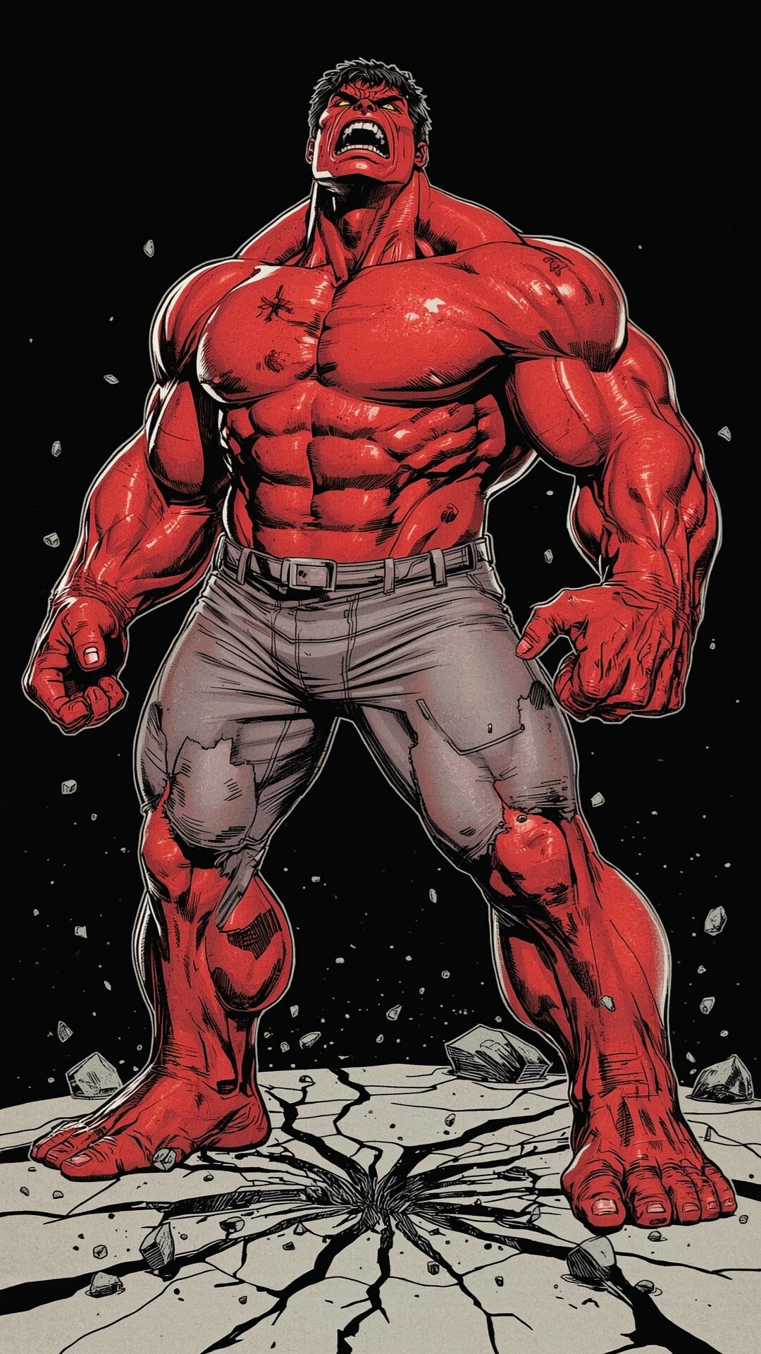 Red Hulk Roaring - hulk wallpaper for OpersCraft