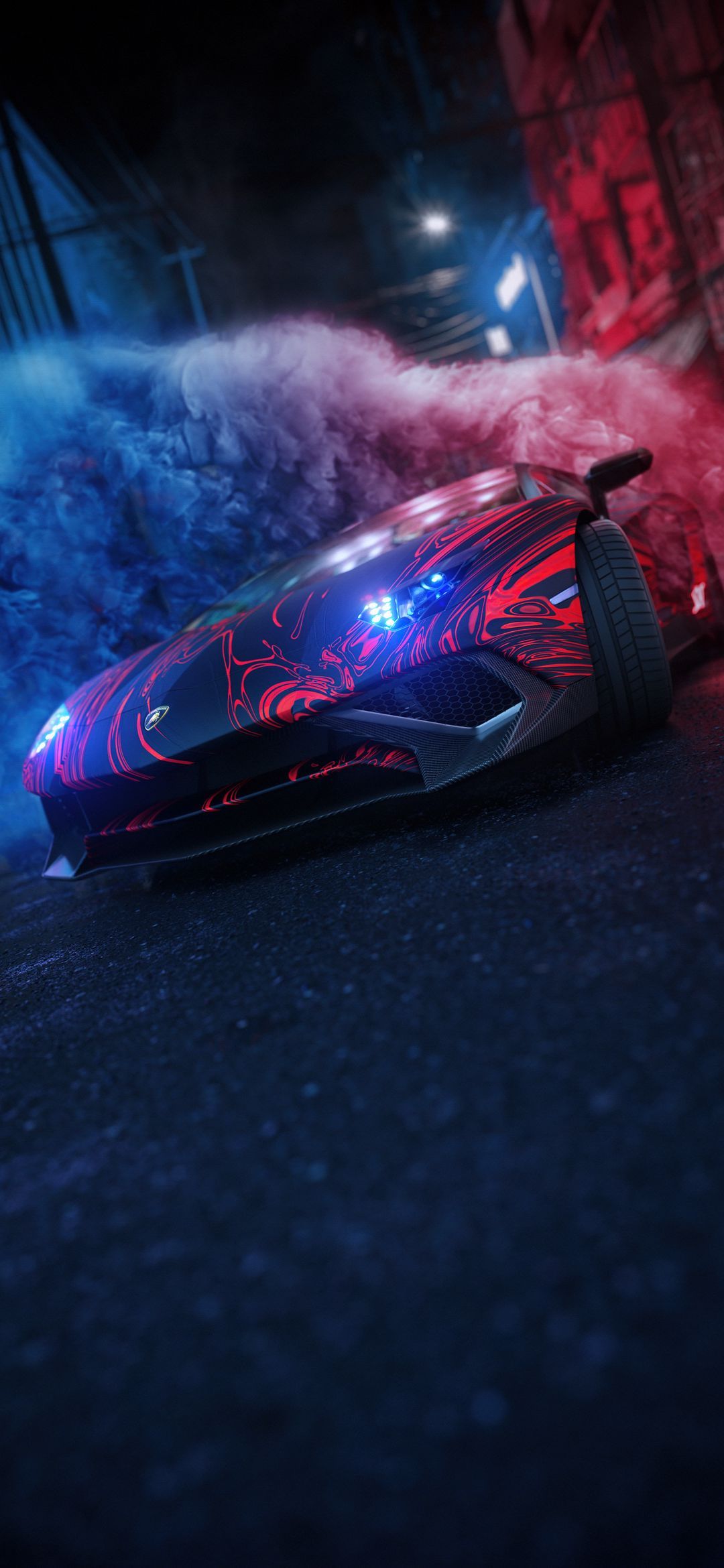 Red Lamborghini Night Drive - ferrari wallpaper for OpersCraft