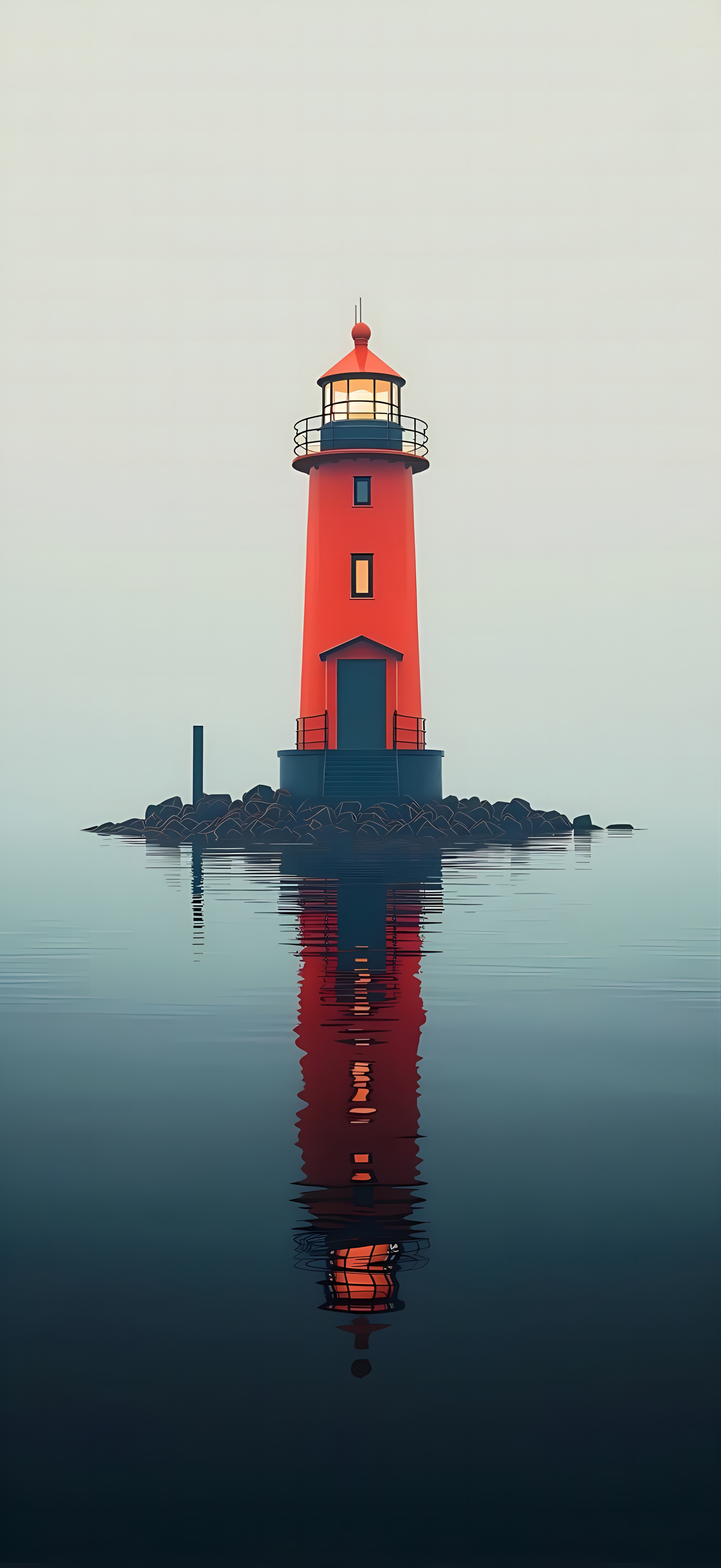 Red Lighthouse Reflection - lighthouse wallpaper for OpersCraft