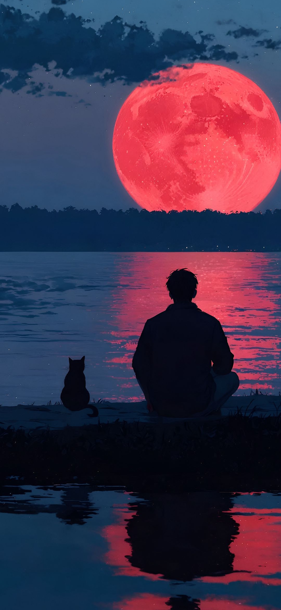 Red Moon Serenity - moon wallpaper for OpersCraft