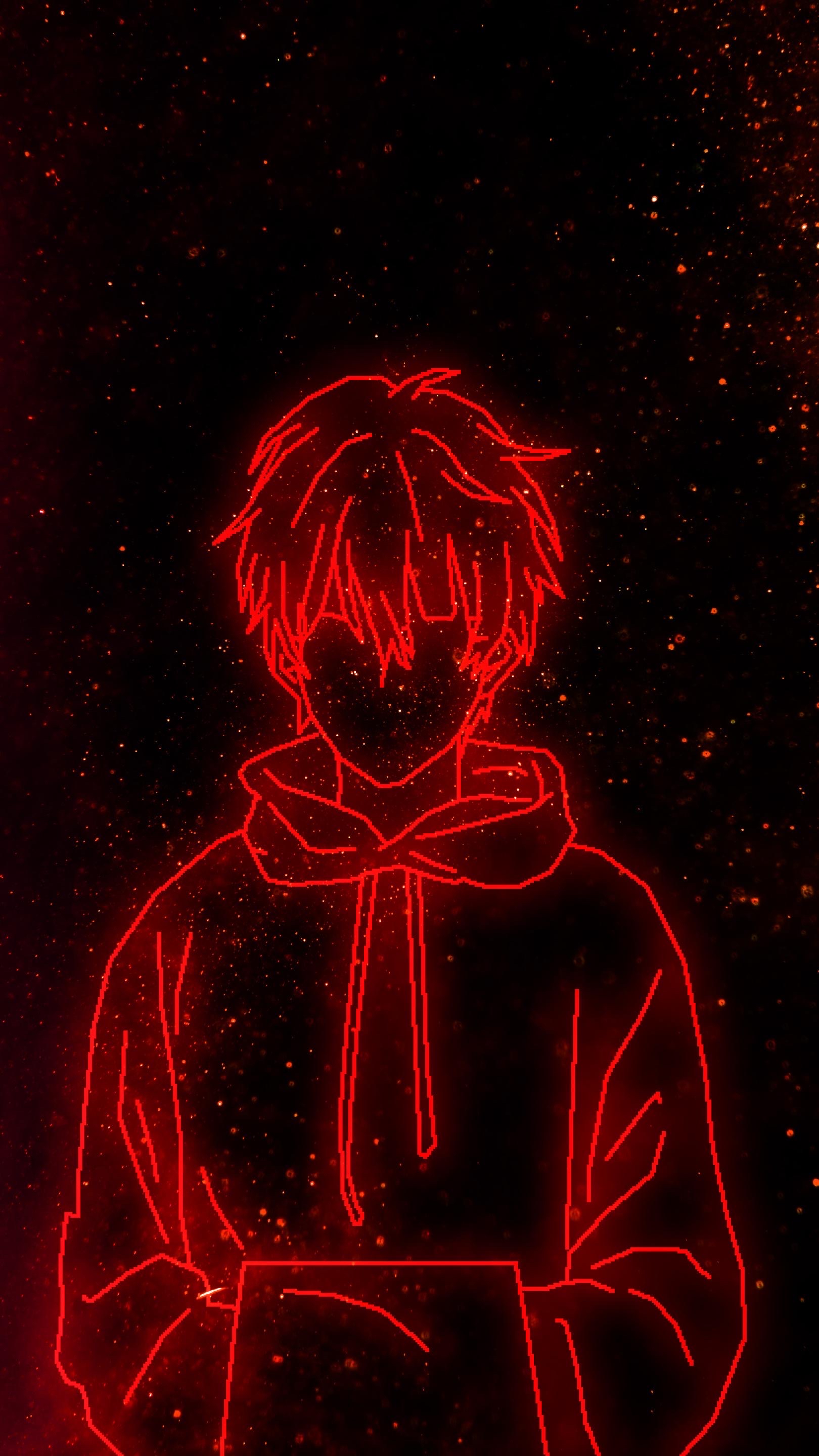Red Neon Anime Boy - dope wallpaper for OpersCraft