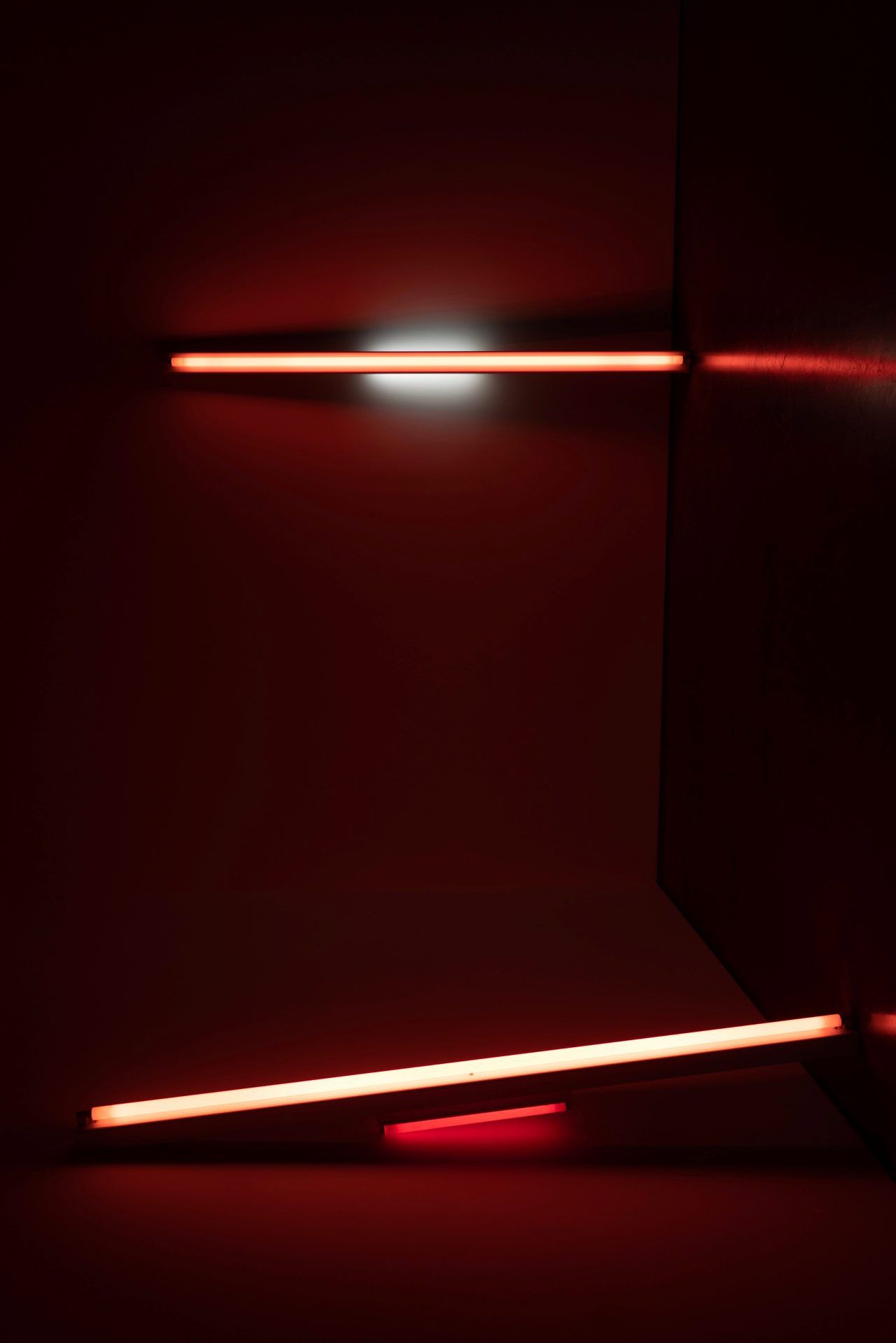 Red Neon Light Geometry - abstract wallpaper for OpersCraft
