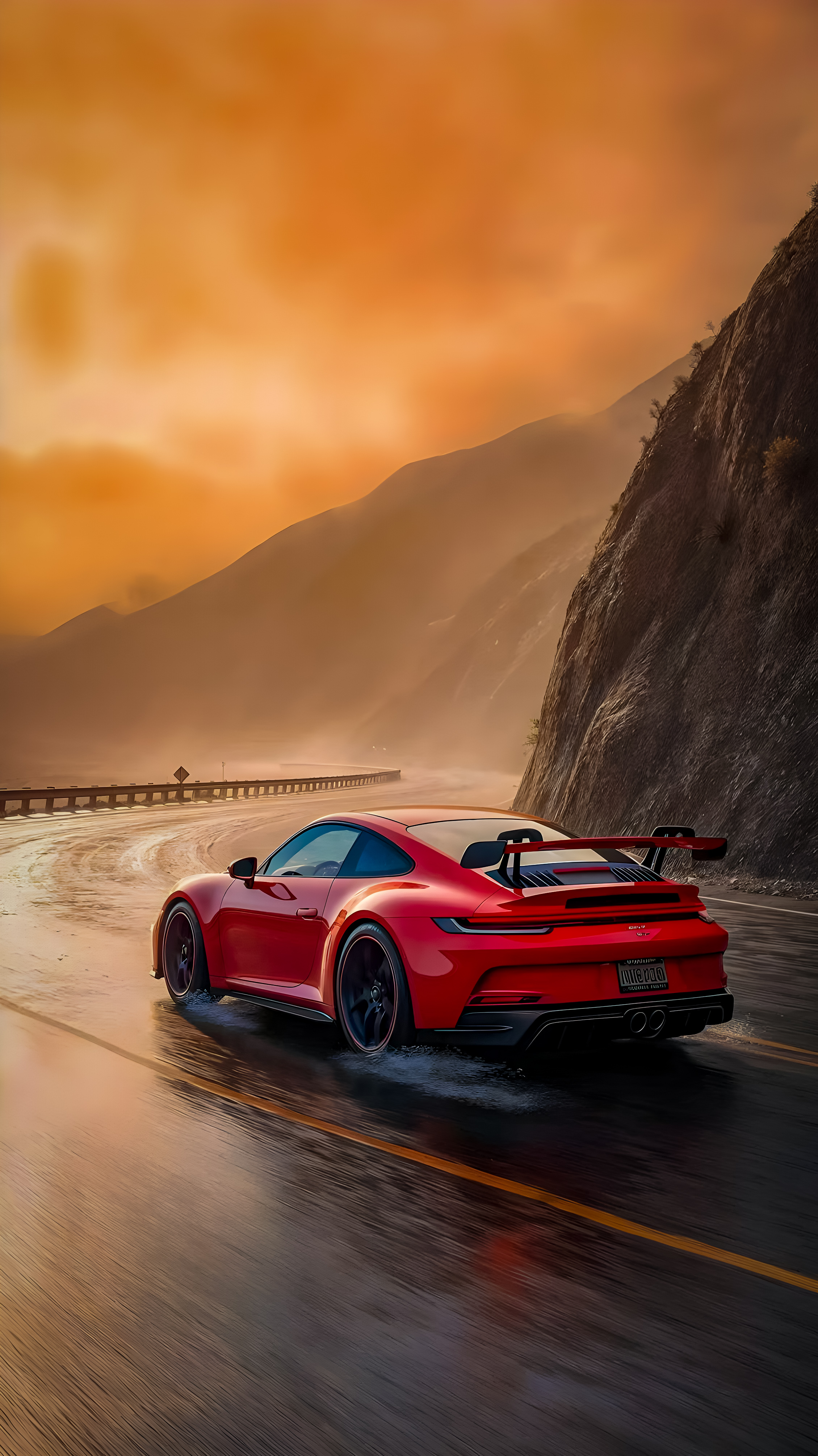 Red Porsche Mountain Drive - porsche wallpaper for OpersCraft