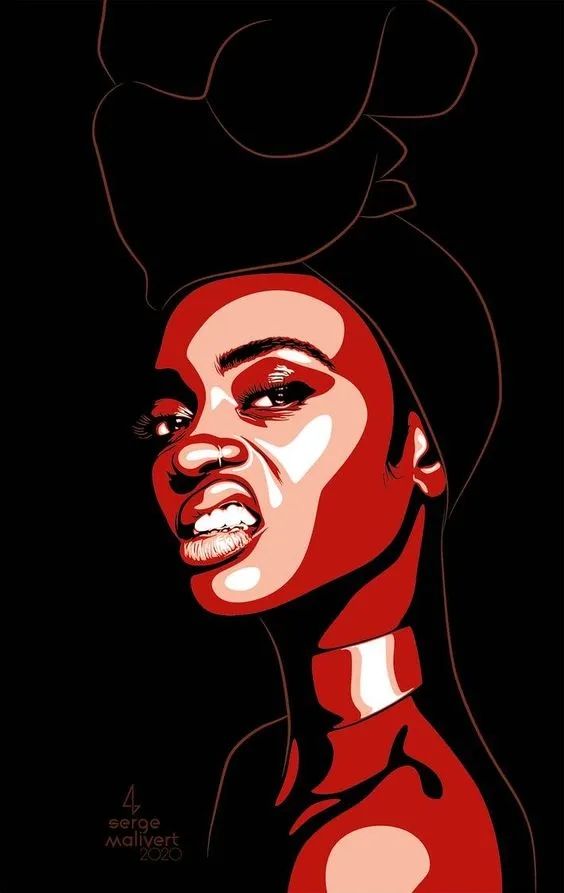 Red Portrait of Woman - random wallpaper for OpersCraft