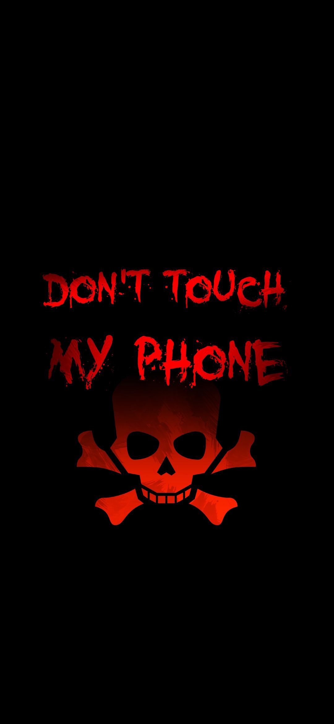 Red Skull Phone Warning - skull wallpaper for OpersCraft