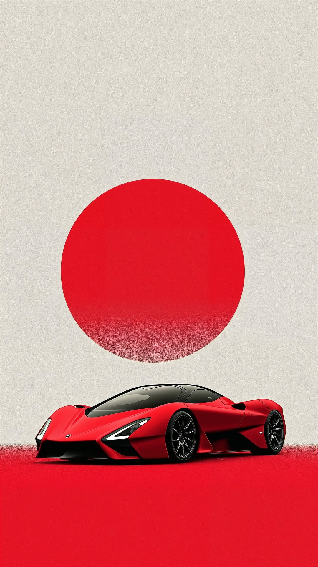 Red Supercar & Red Sun - random wallpaper for OpersCraft