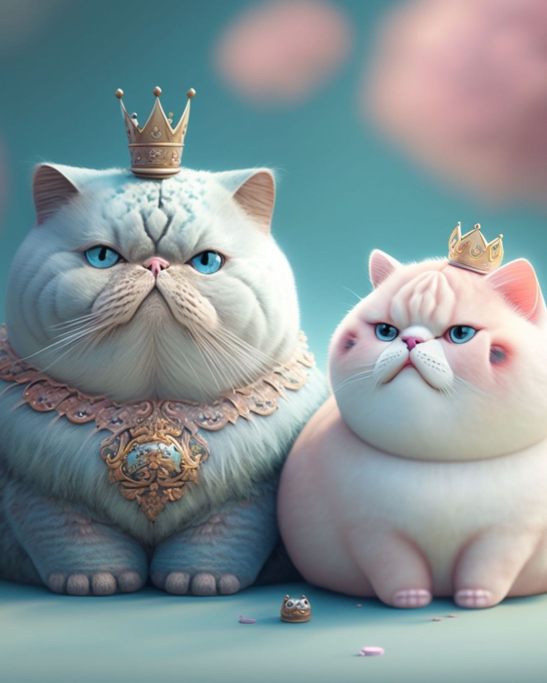 Regal Cats with Crowns - cat wallpaper for OpersCraft
