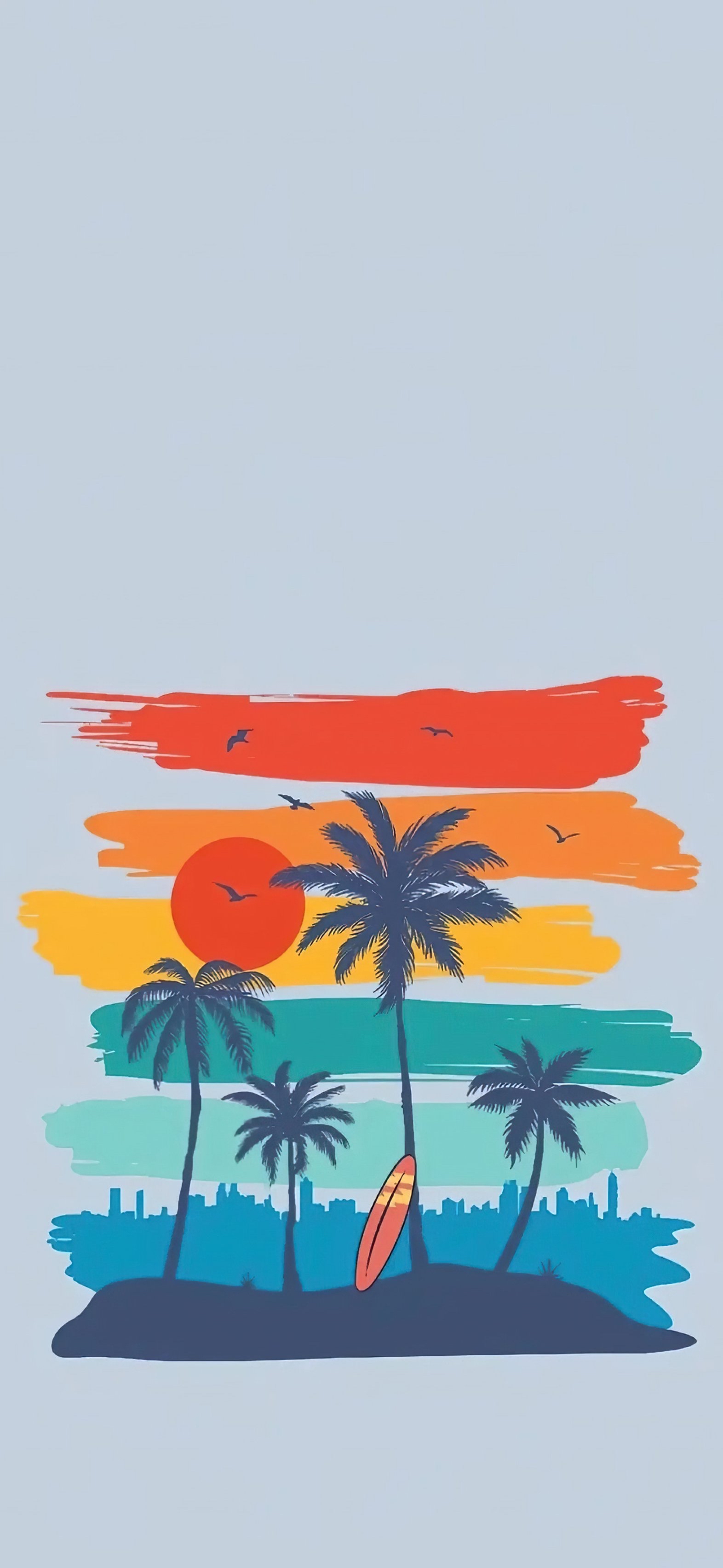 Retro Beach Cityscape - beach wallpaper for OpersCraft