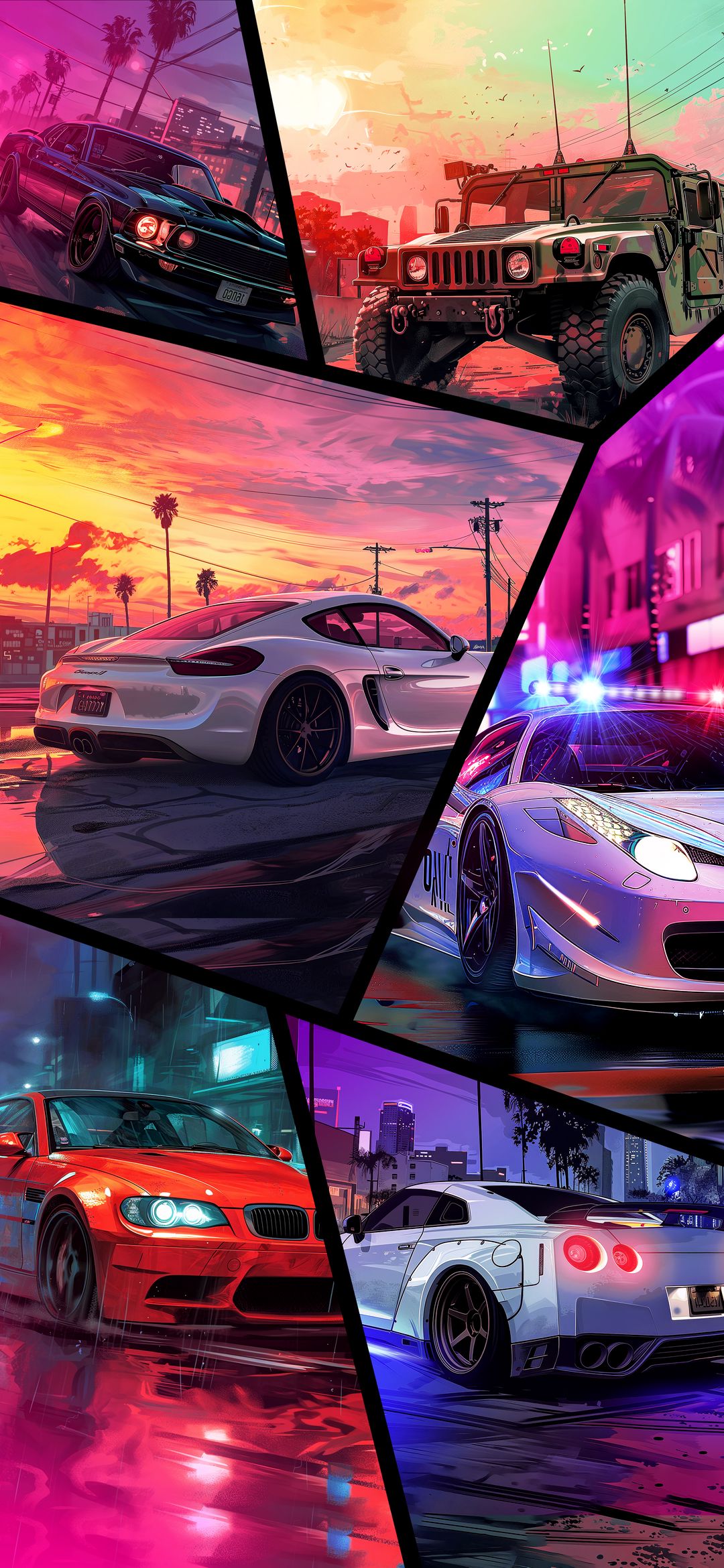 Retro Car Collage - cars wallpaper for OpersCraft