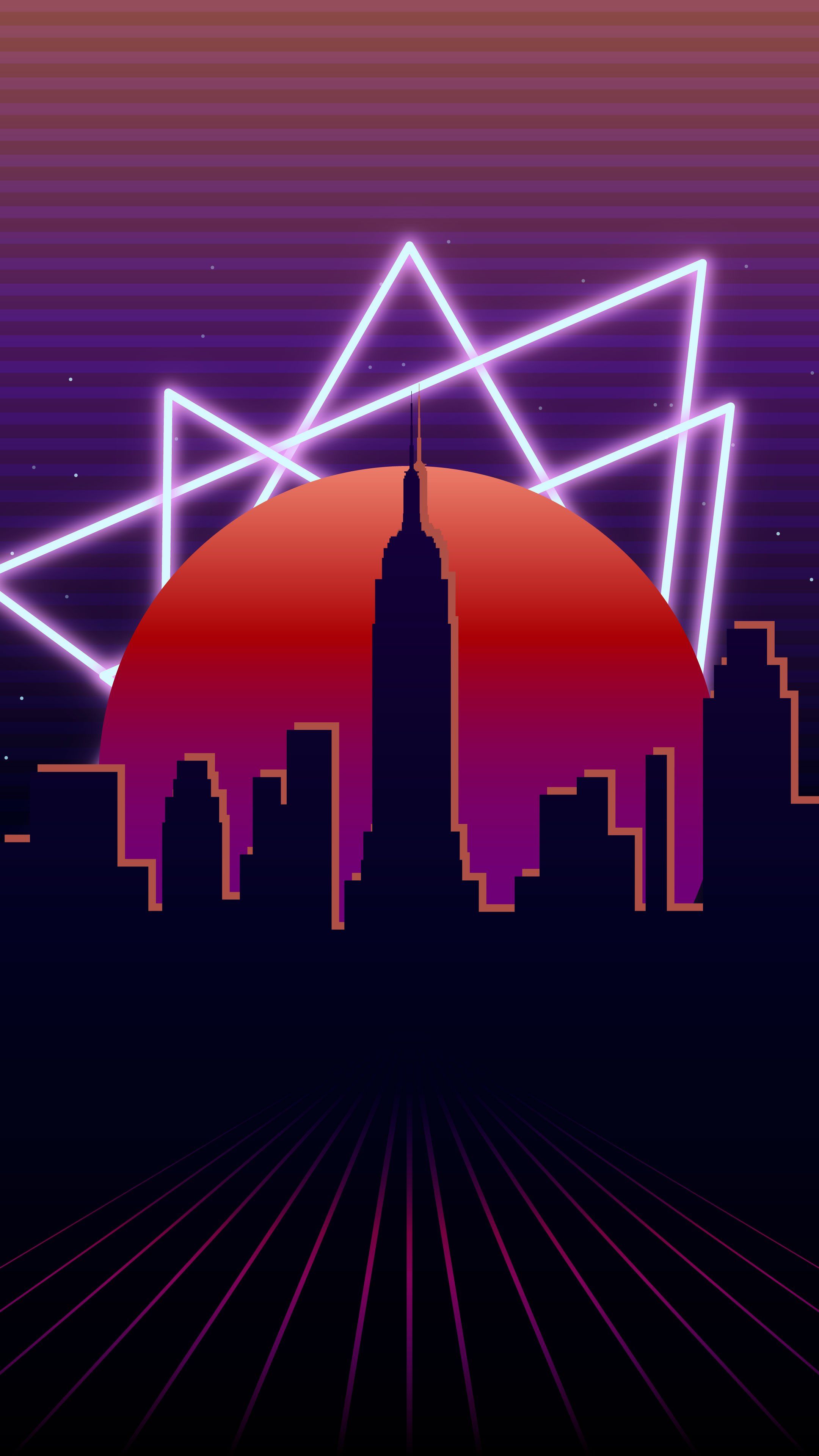 Retro Cityscape Sunset - retro wallpaper for OpersCraft