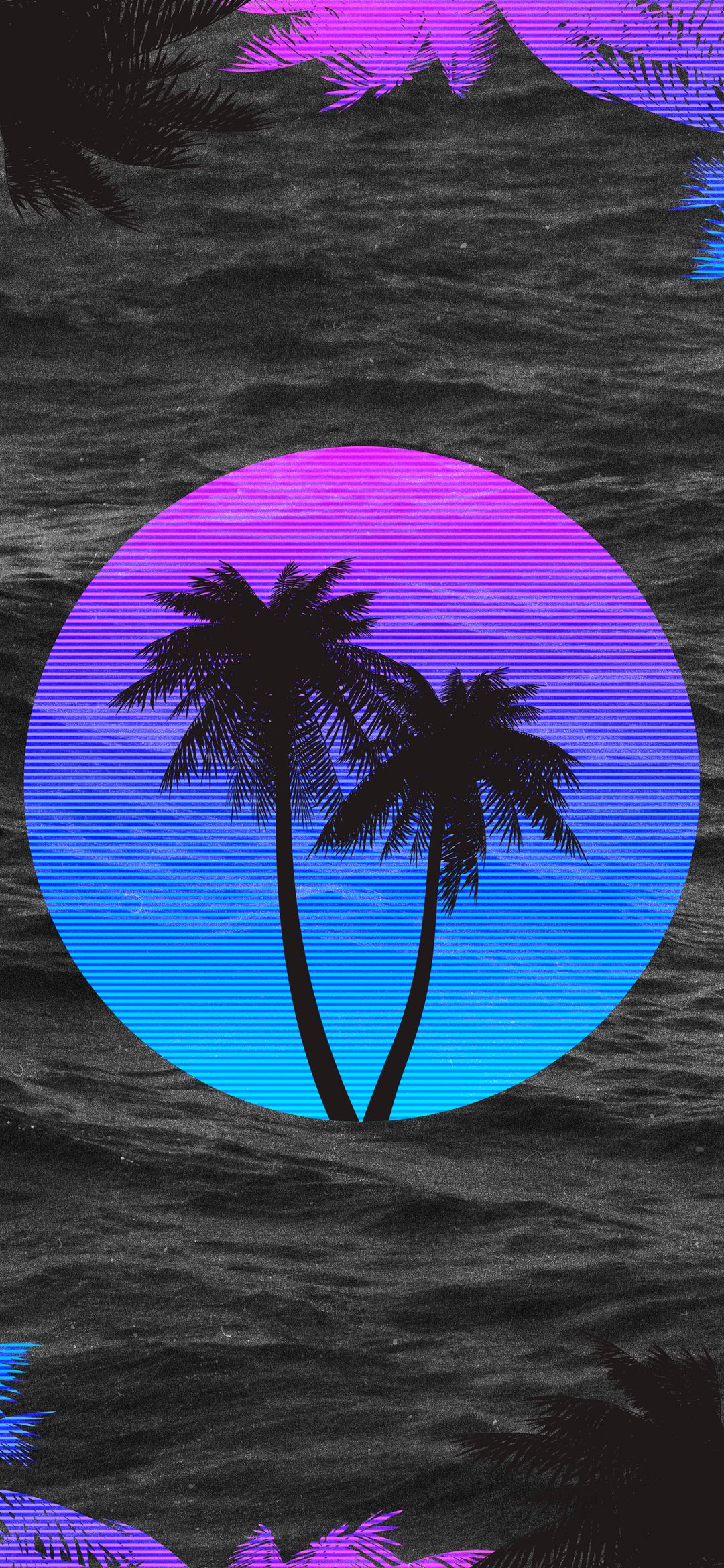 Retro Palm Sunset - synthwave wallpaper for OpersCraft