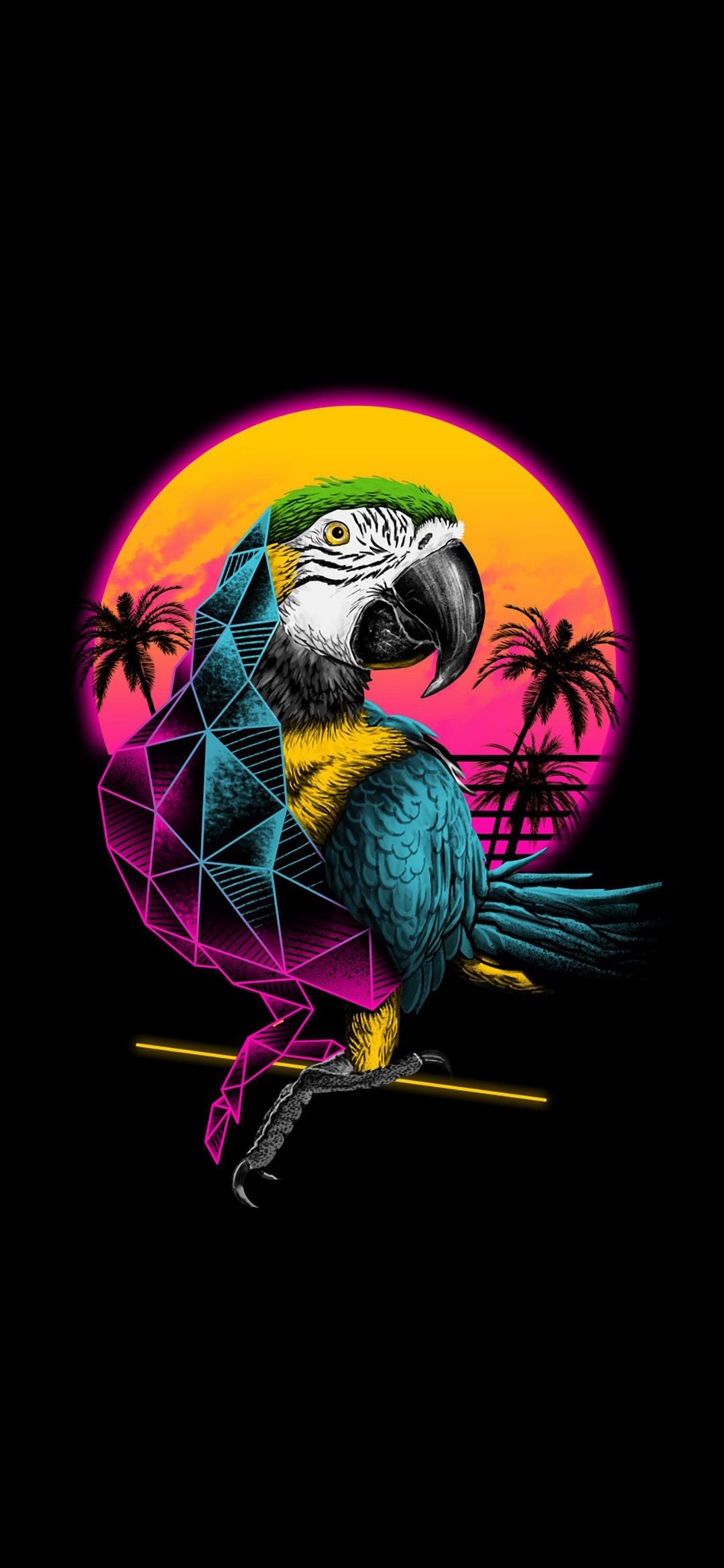 Retro Parrot Paradise - retro wallpaper for OpersCraft