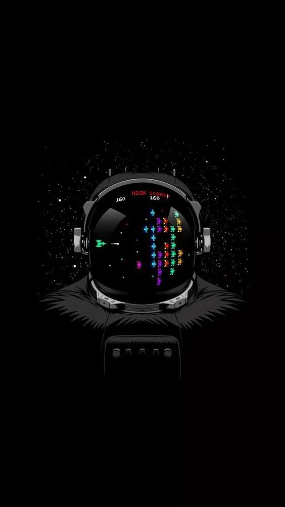 Retro Space Game Helmet - gaming wallpaper for OpersCraft