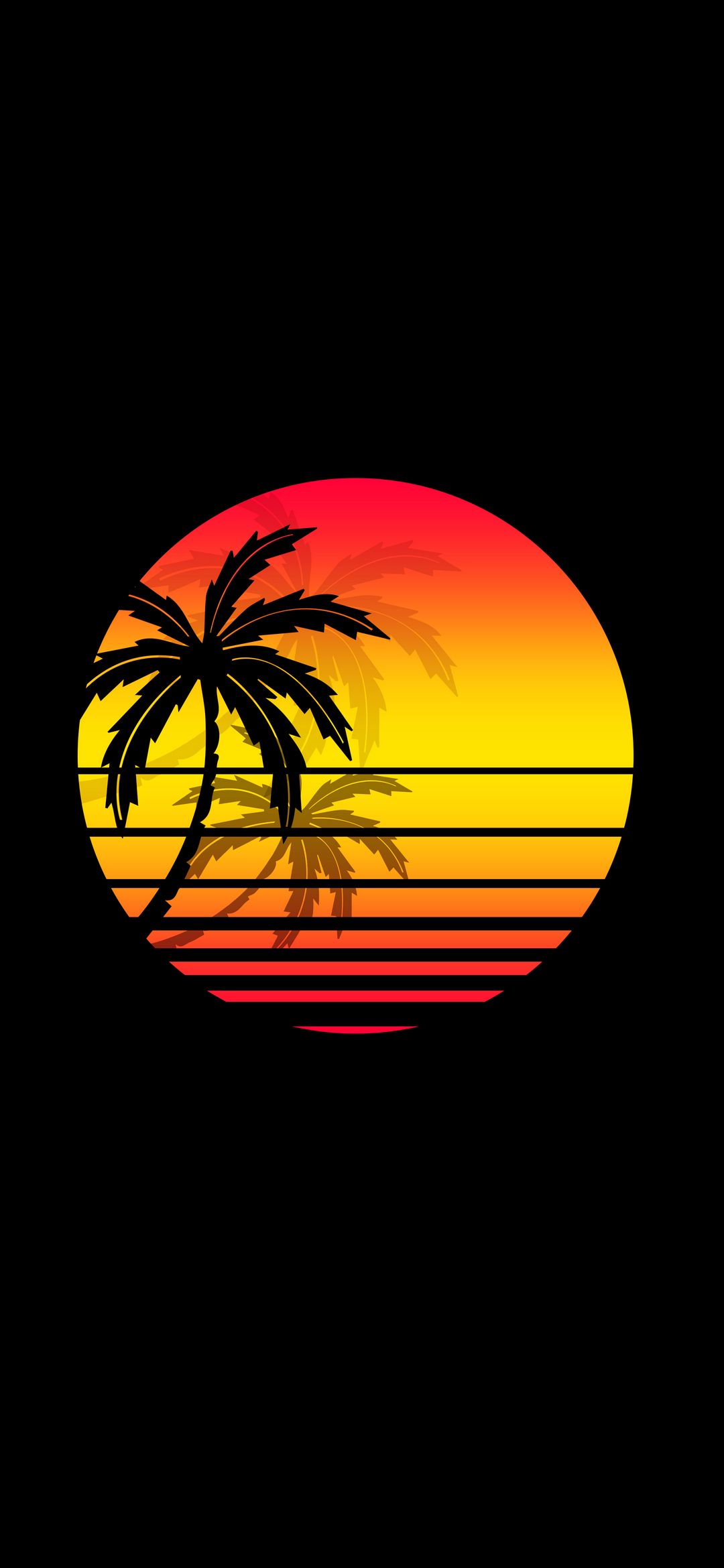 Retro Sunset Palms - synthwave wallpaper for OpersCraft