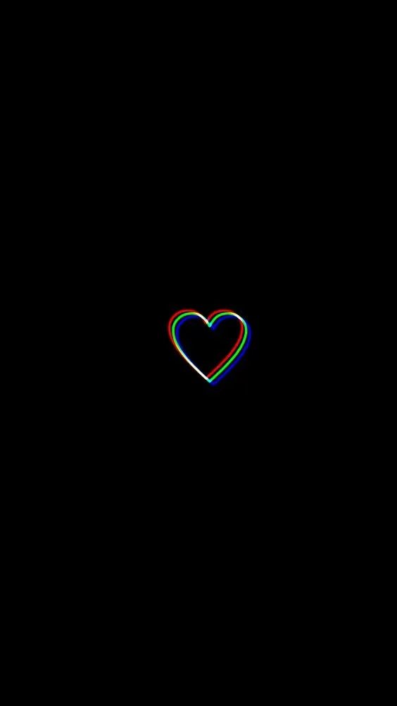 RGB Heart Outline - minimal wallpaper for OpersCraft