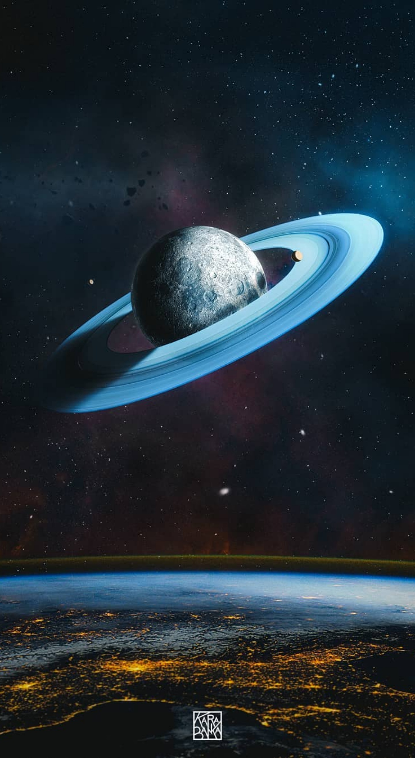 Ringed Planet From Space - space wallpaper for OpersCraft