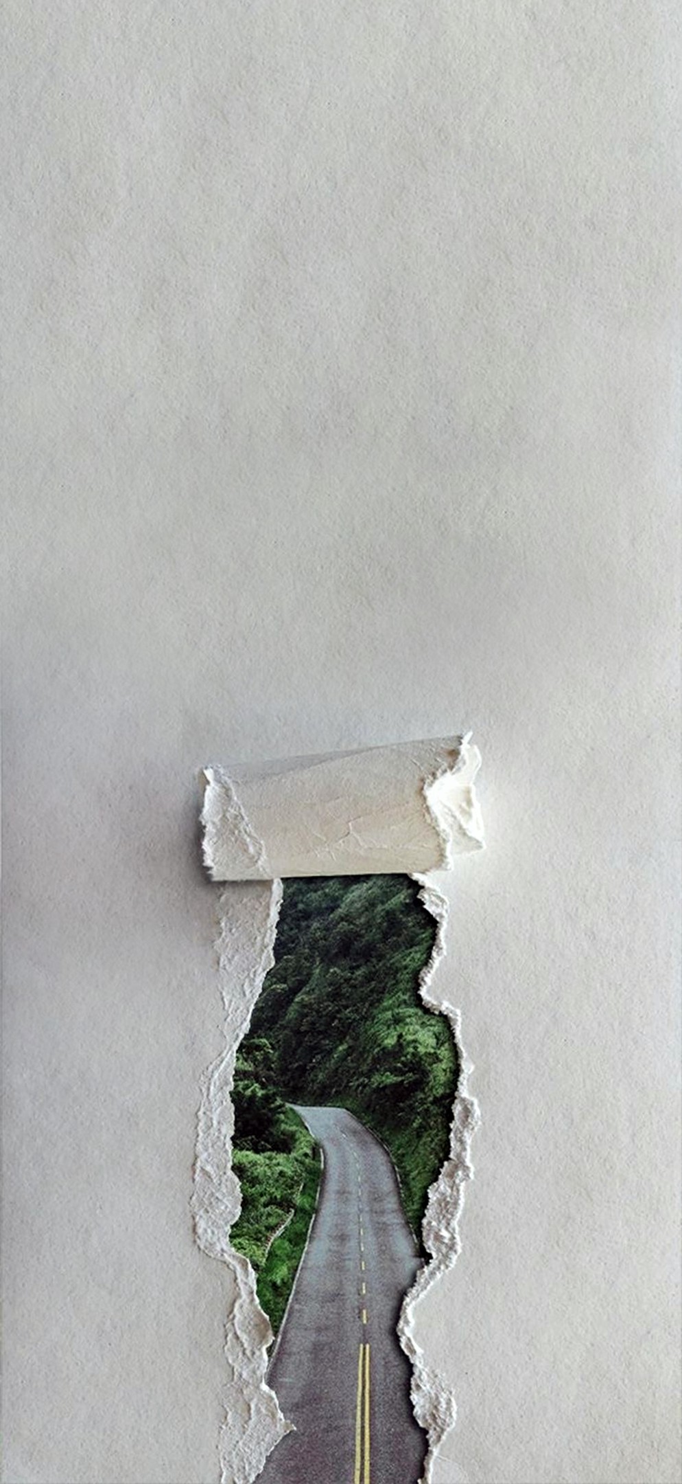 Road Through Torn Paper - random wallpaper for OpersCraft