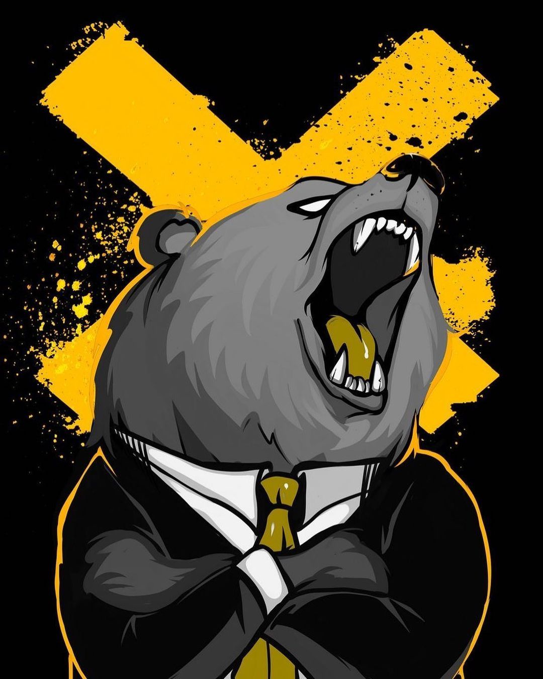 Roaring Bear Businessman - random wallpaper for OpersCraft