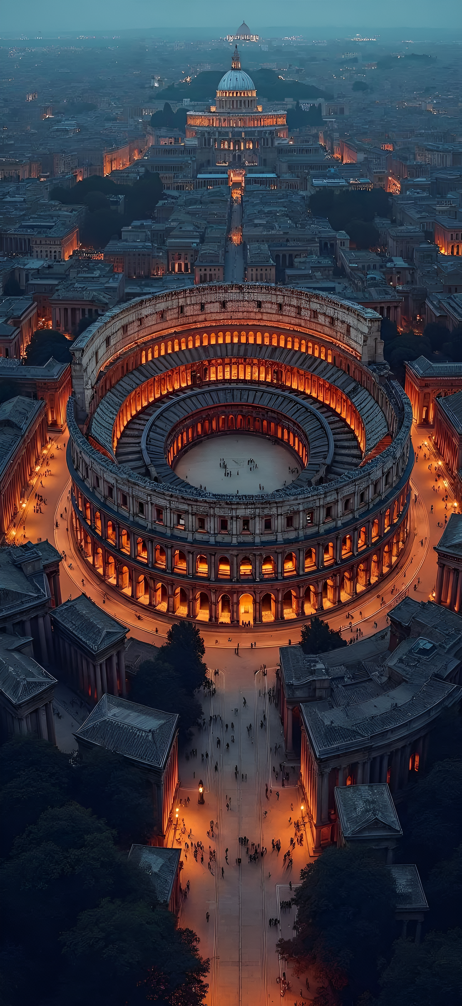 Rome Colosseum Night View - city wallpaper for OpersCraft