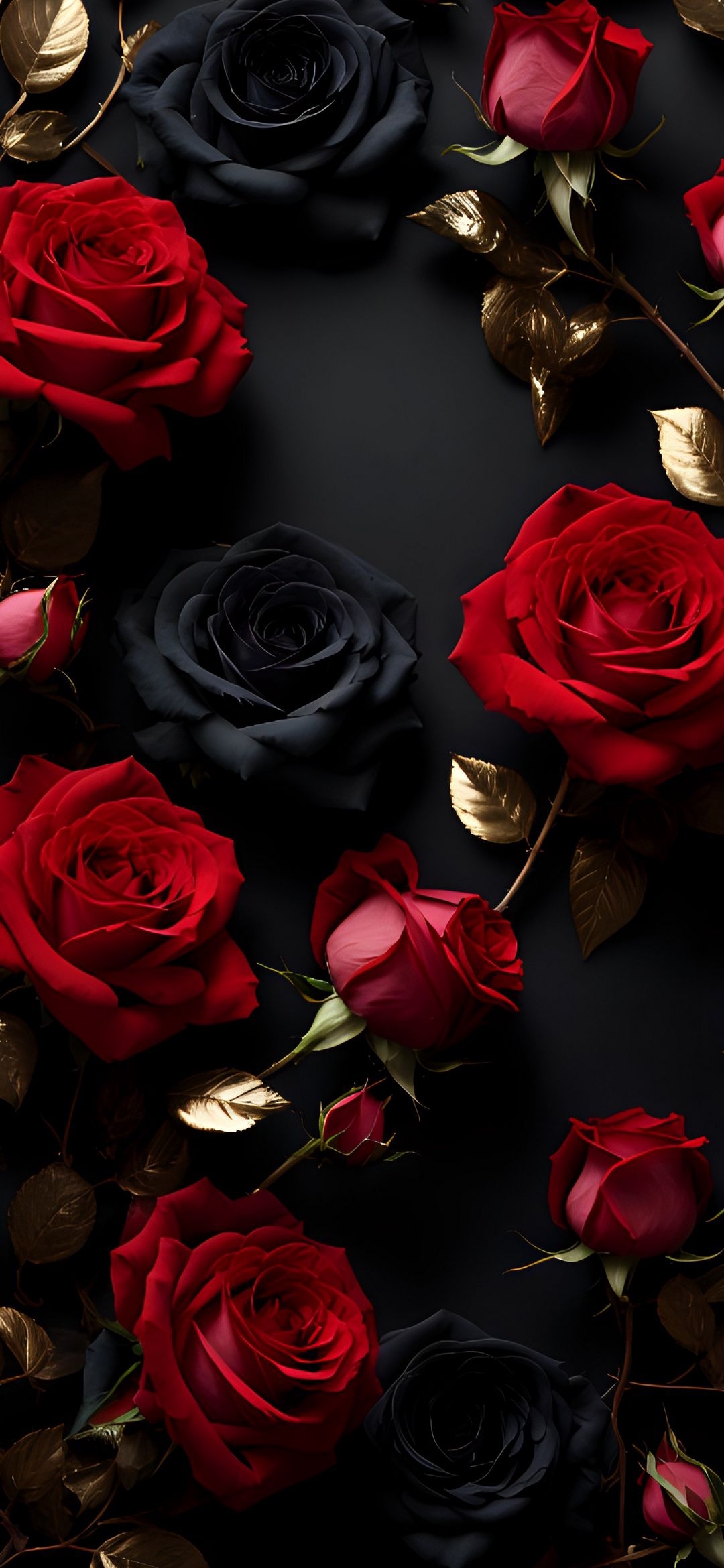 Roses in Red and Black - floral wallpaper for OpersCraft
