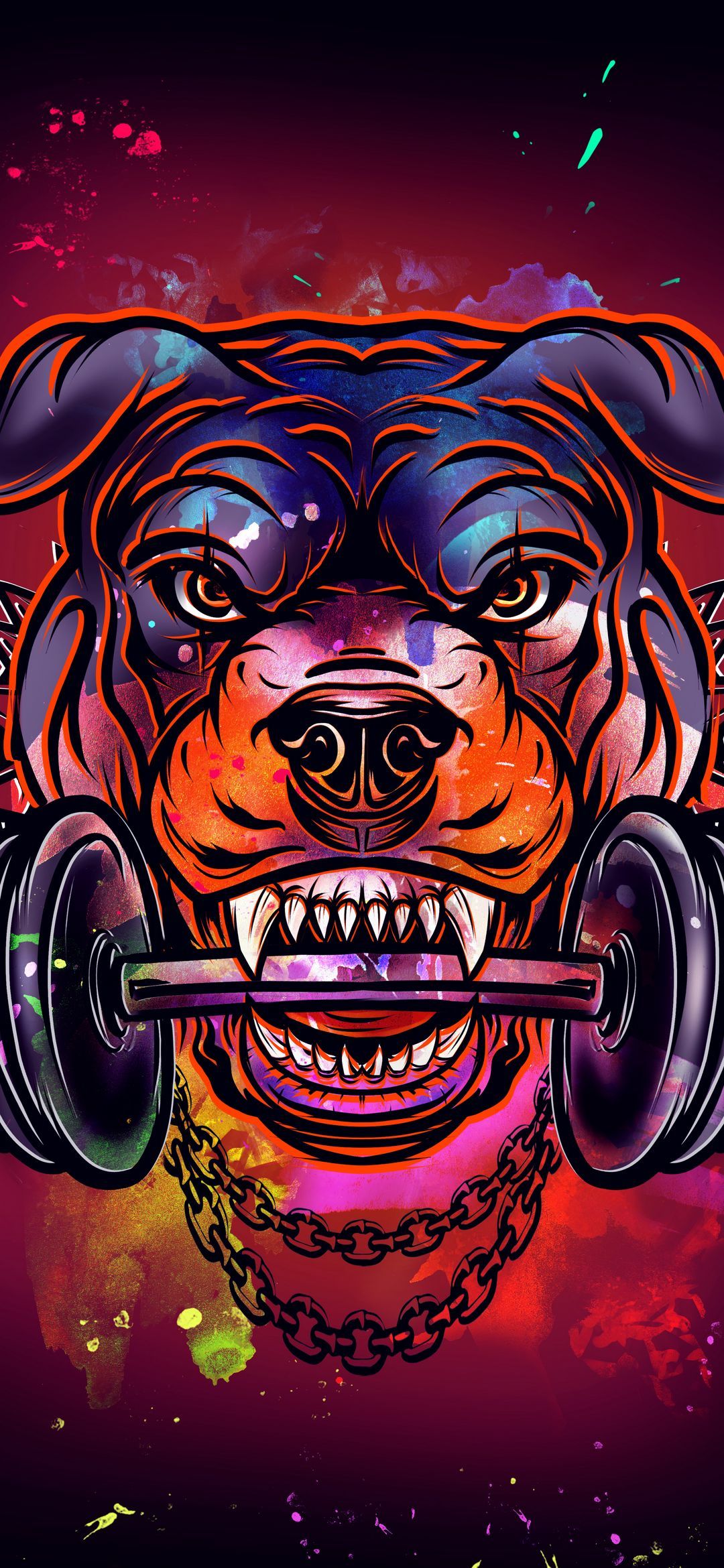 Rottweiler Weightlifting Artwork - dog wallpaper for OpersCraft