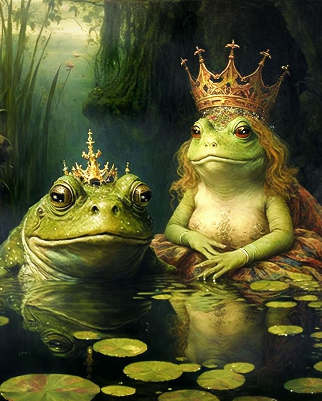 Royal Frog Couple - fantasy wallpaper for OpersCraft