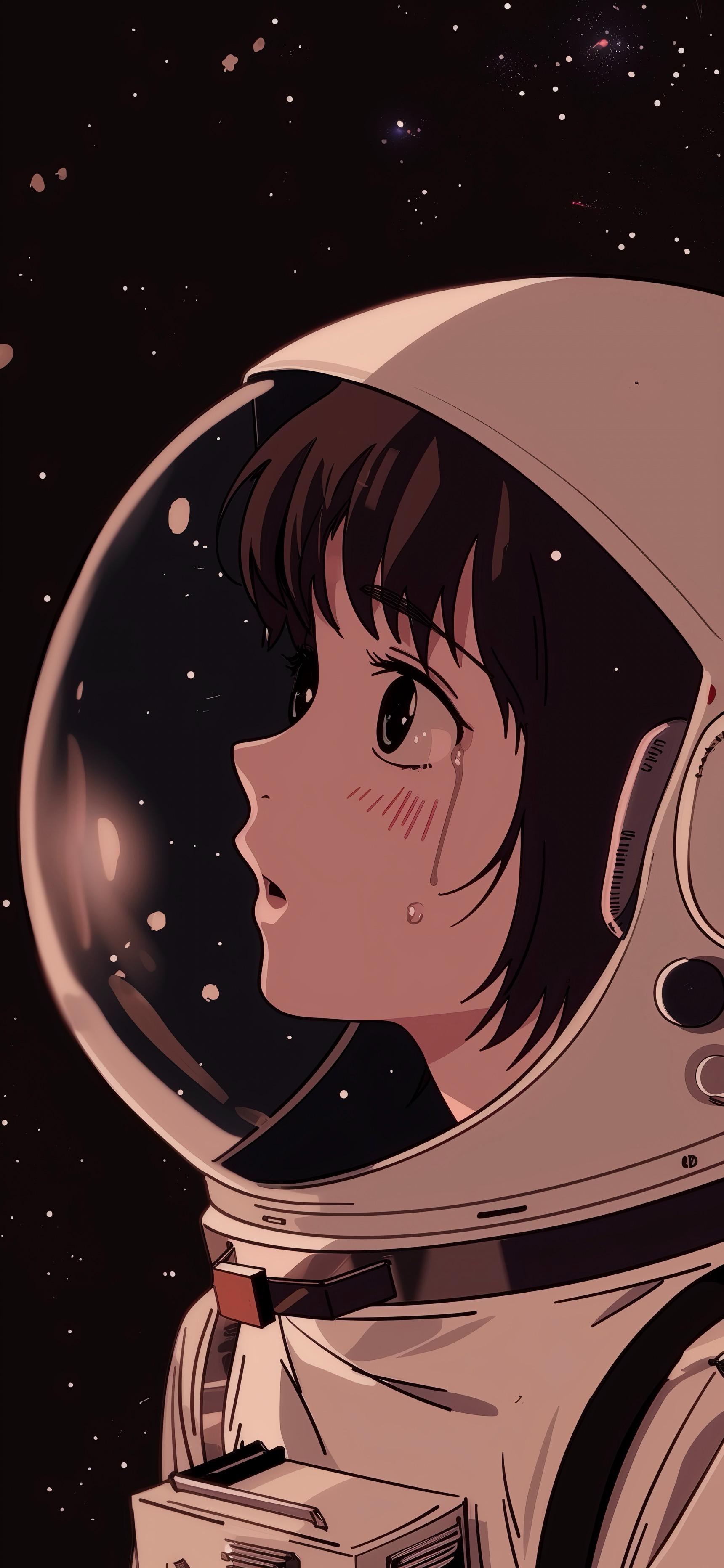 Sad Astronaut Girl - dope wallpaper for OpersCraft