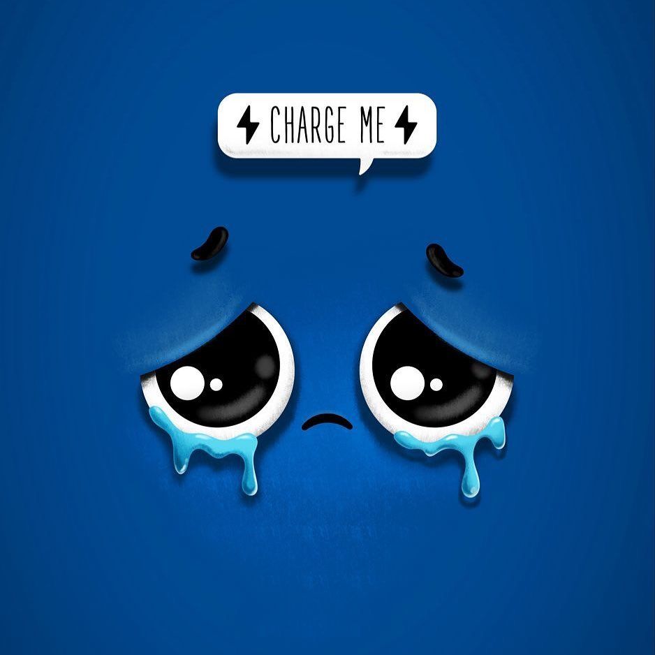 Sad Battery Needs Charge - cartoon wallpaper for OpersCraft