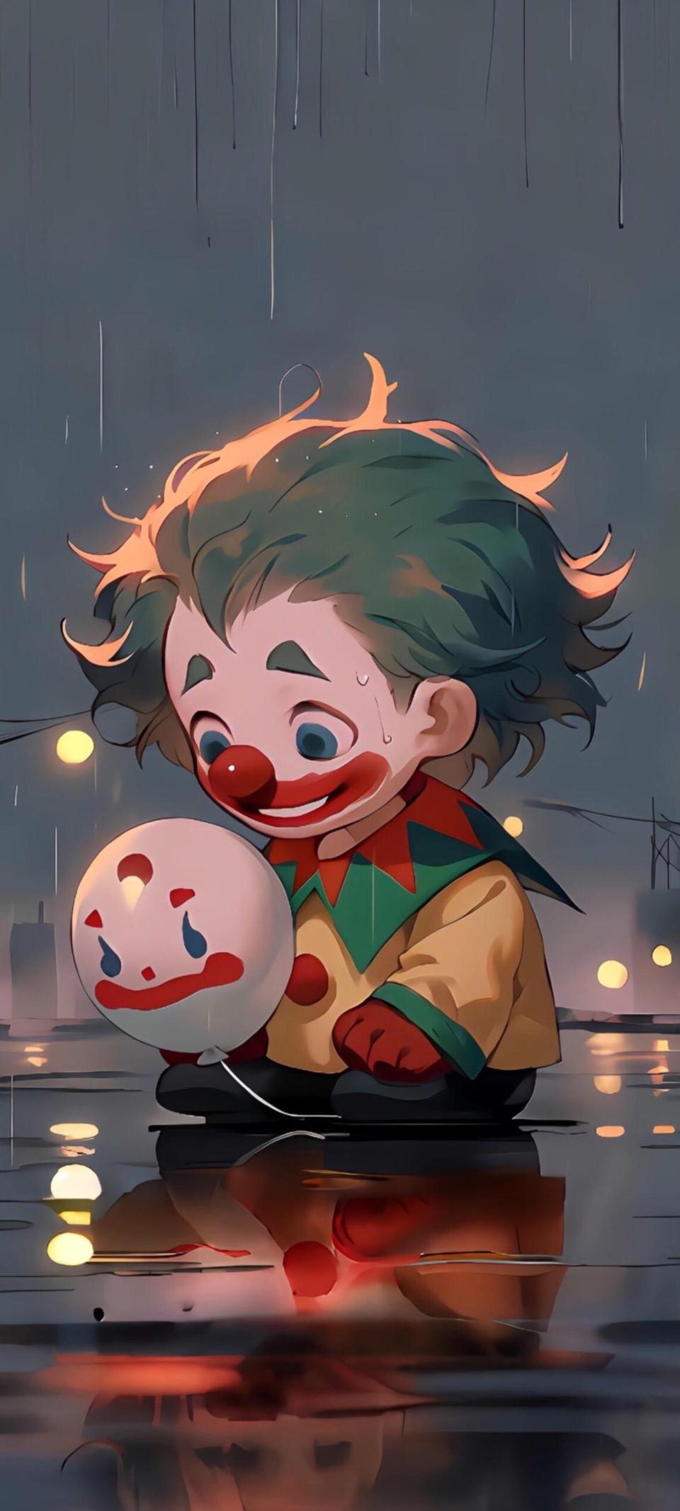 Sad Clown in the Rain - clown wallpaper for OpersCraft