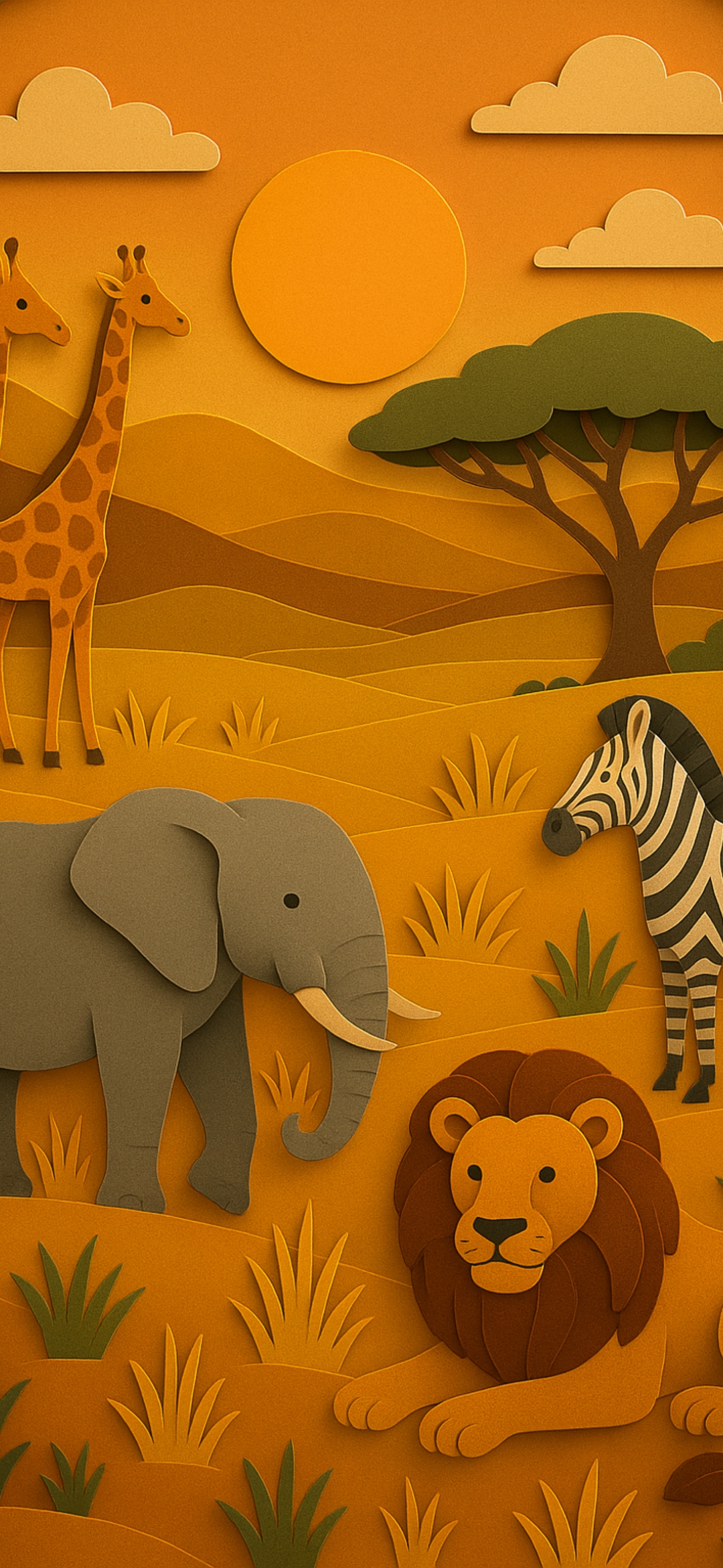 Safari Animal Paper Art - animals wallpaper for OpersCraft