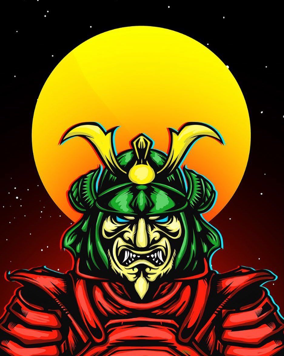 Samurai Moon Warrior - samurai wallpaper for OpersCraft