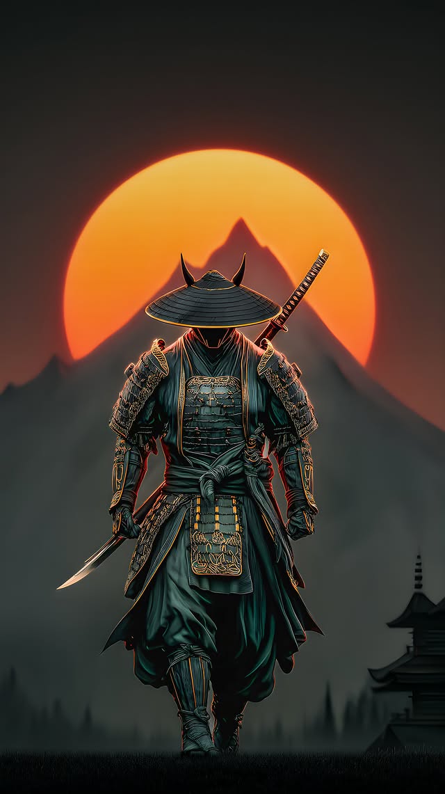 Samurai Sunset Warrior - samurai wallpaper for OpersCraft