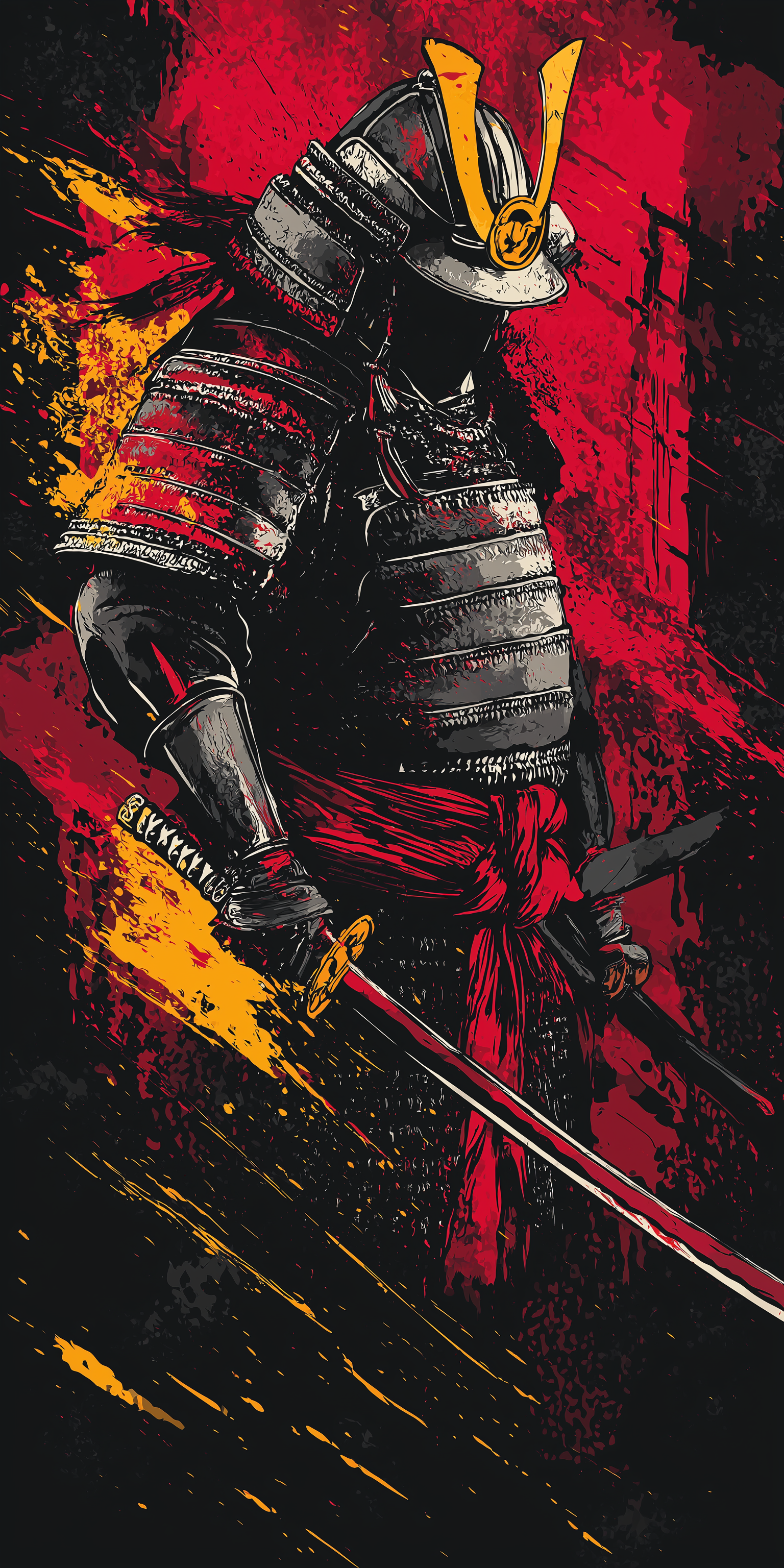 Samurai Warrior Abstract Art - art wallpaper for OpersCraft