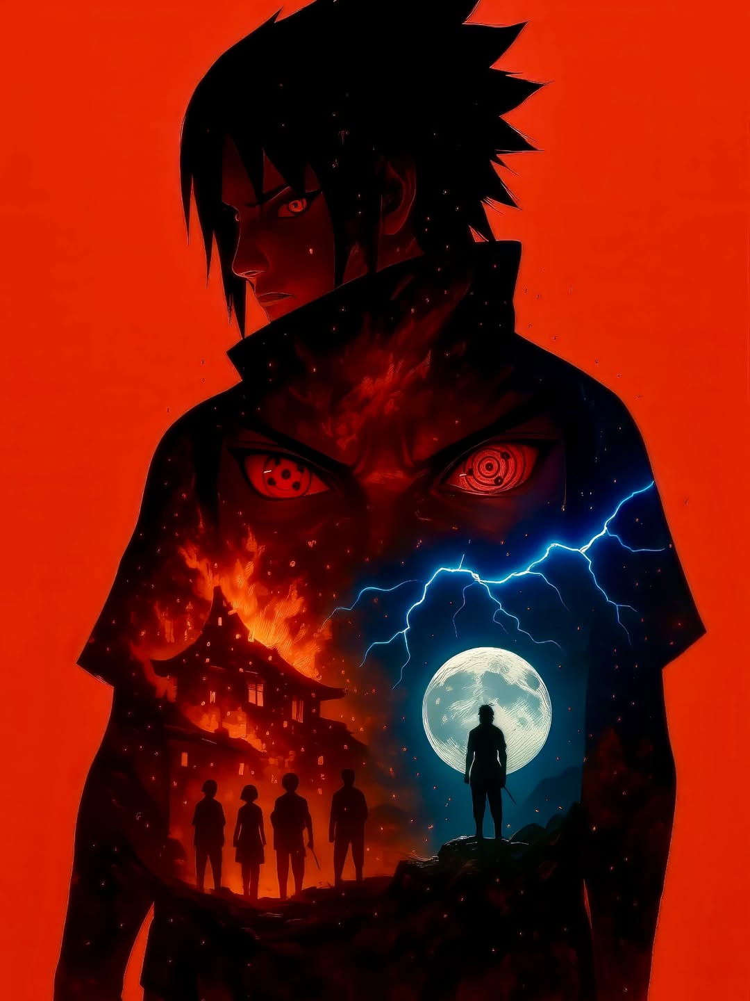 Sasuke's Fiery Destiny - anime wallpaper for OpersCraft