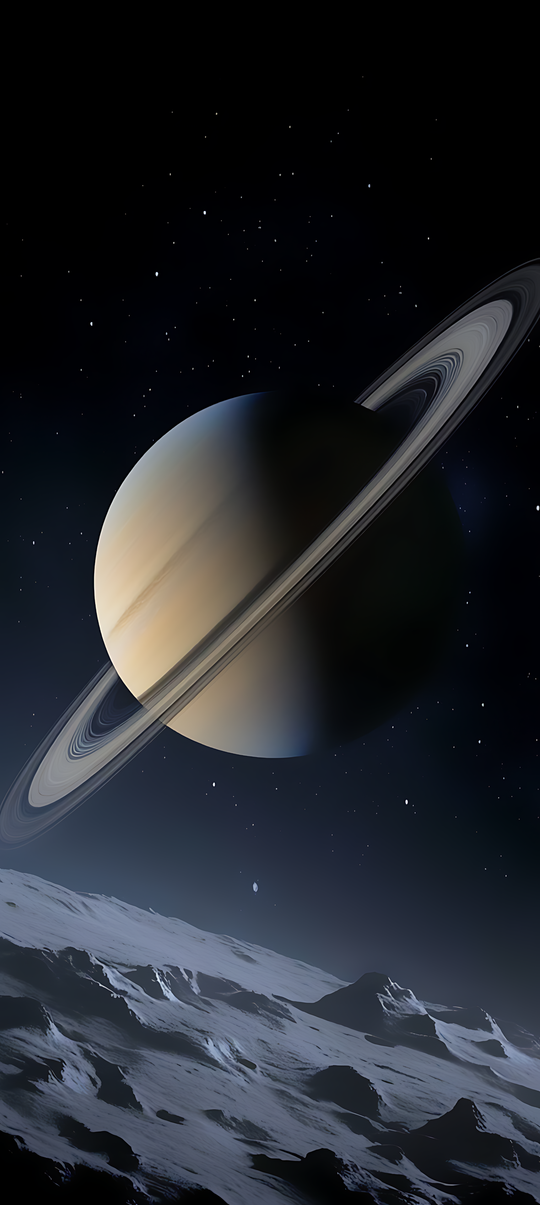 Saturn From Distant Moon - space wallpaper for OpersCraft