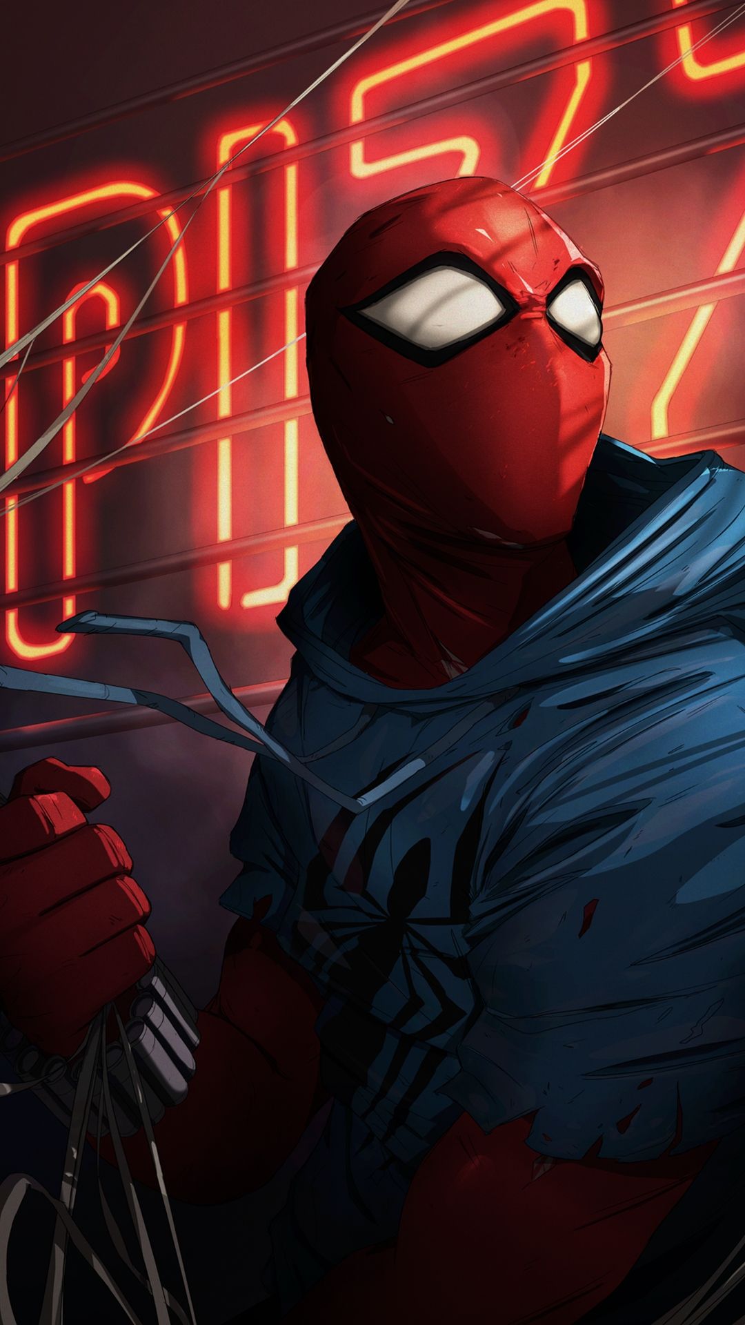 Scarlet Spider Neon - spider-man wallpaper for OpersCraft