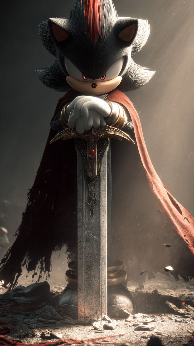 Shadow the Hedgehog Warrior - character wallpaper for OpersCraft