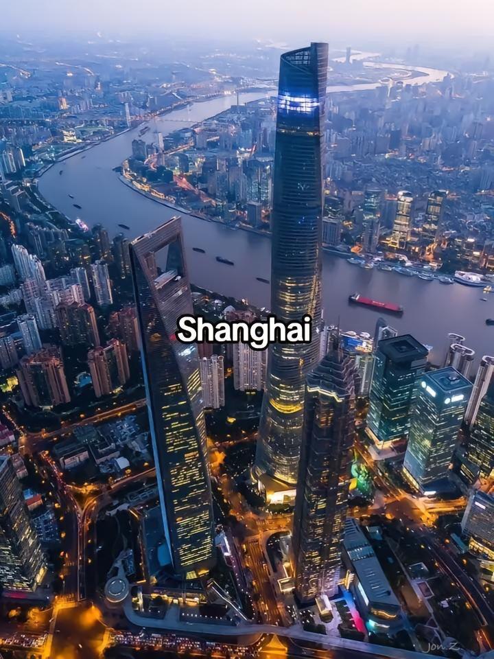 Shanghai Cityscape at Dusk - city wallpaper for OpersCraft