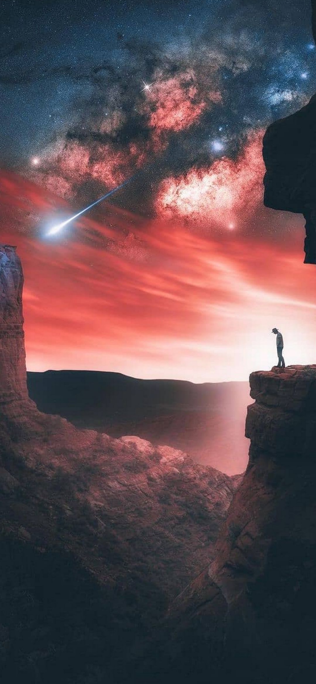 Shooting Star Canyon View - space wallpaper for OpersCraft