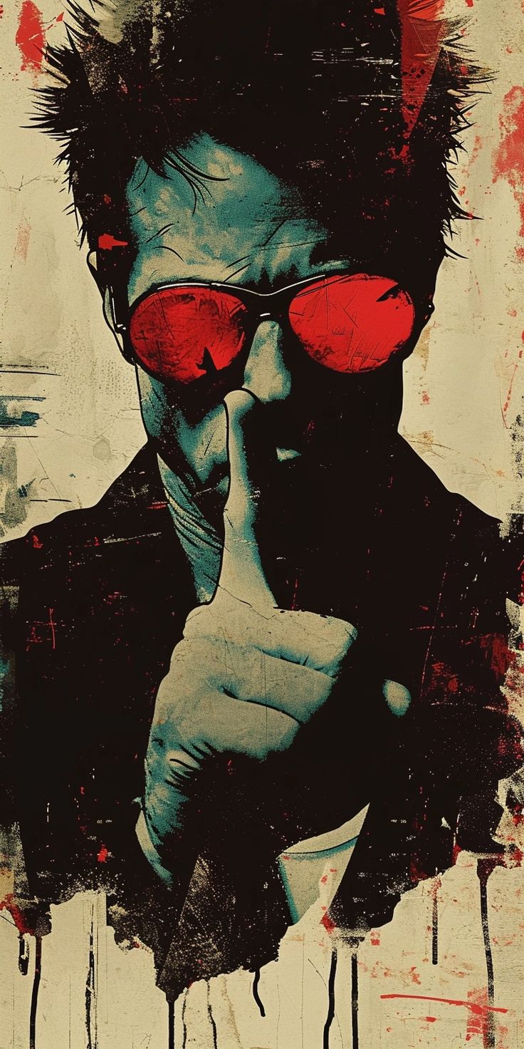 Shushing Man with Red Glasses - dope wallpaper for OpersCraft