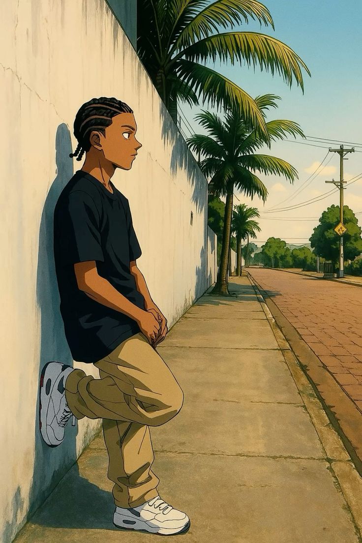 Sidewalk Serenity Anime Style - ghetto wallpaper for OpersCraft