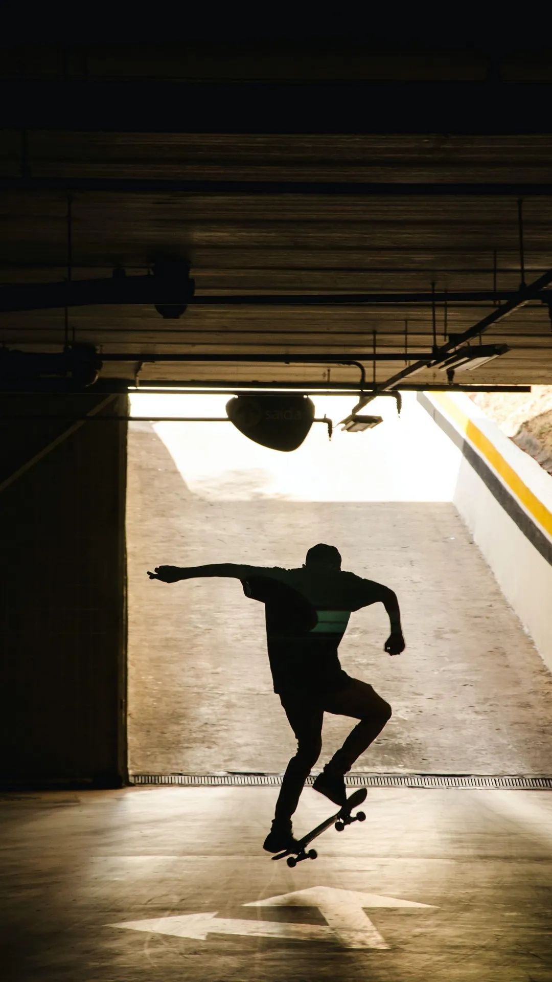 Skateboarder Silhouette Jump - random wallpaper for OpersCraft