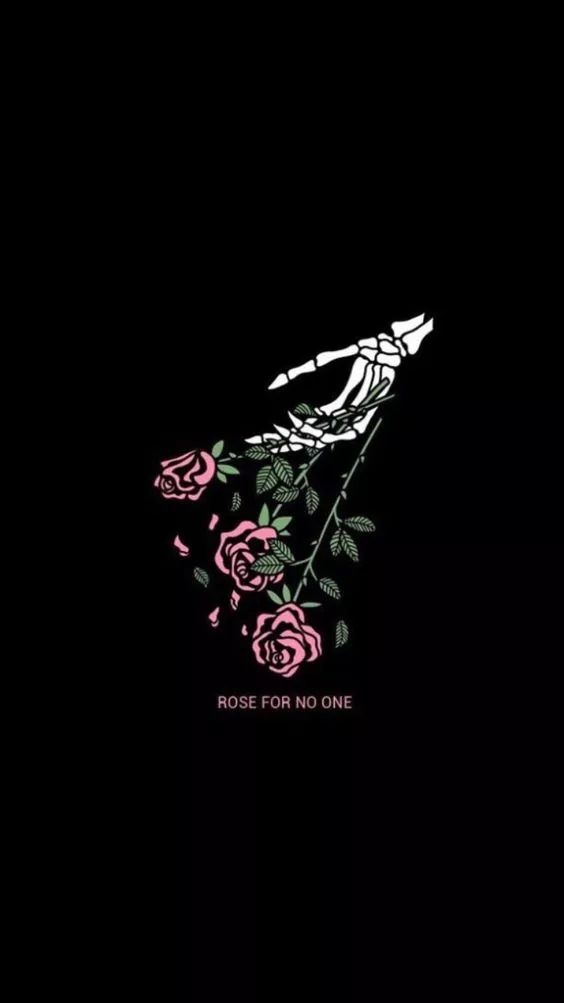 Skeletal Rose Offering - gothic wallpaper for OpersCraft