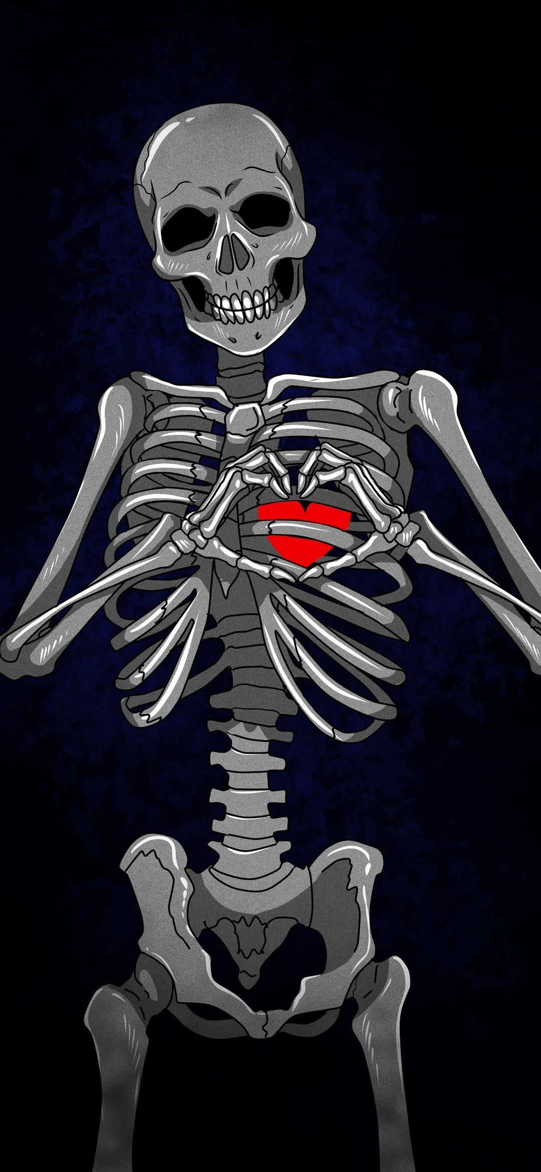 Skeleton Heart Hands - halloween wallpaper for OpersCraft