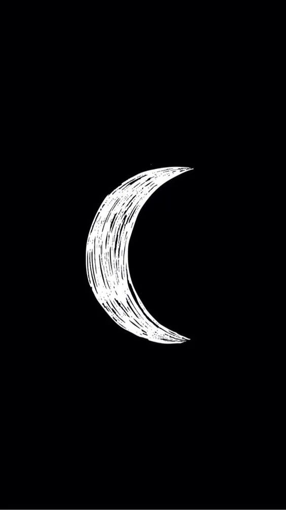 Sketchy Crescent Moon - celestial wallpaper for OpersCraft