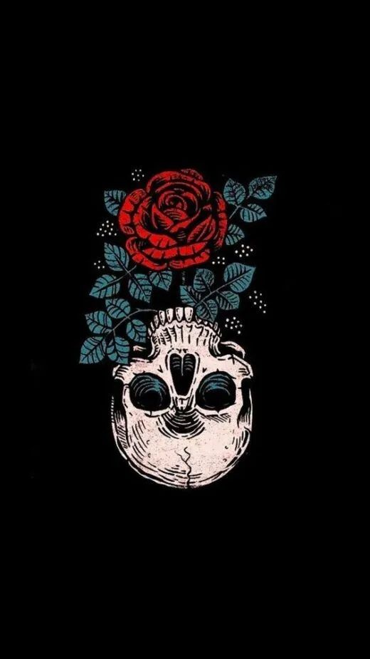 Skull and Rose Graphic - gothic wallpaper for OpersCraft