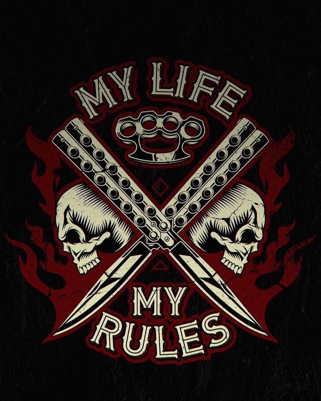 Skull Knives and Rules - ghetto wallpaper for OpersCraft