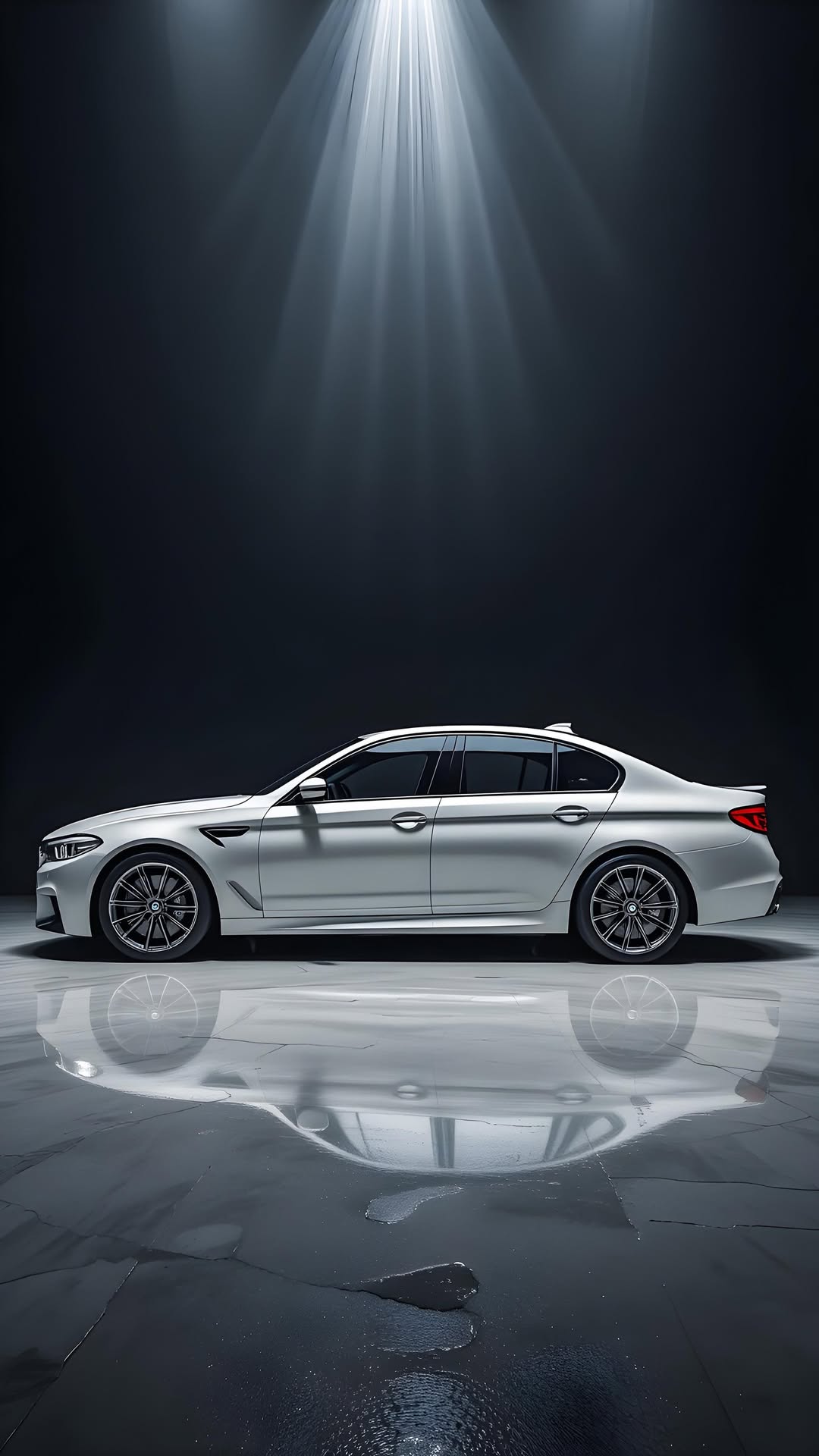 Sleek White Sedan Spotlight - bmw wallpaper for OpersCraft