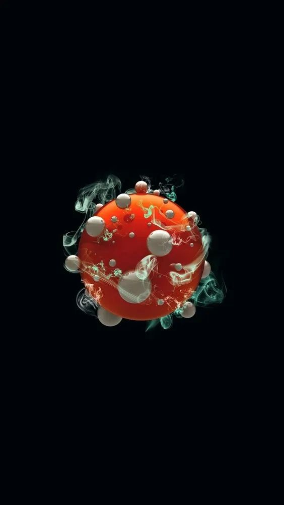 Smoky Orange Sphere - abstract wallpaper for OpersCraft